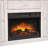 Dix Carved Mandela Electric Fireplace Console with Adjustable Shelf Storage White-983014344