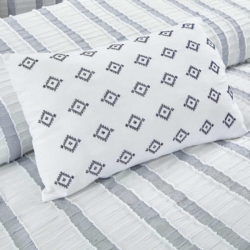 Modern Threads 5-Piece Jacquard Bianca Comforter Set, Queen Comforter + 4 Additional Pieces