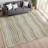 Machine Washable Indoor/Outdoor Chantille ACN2333 Stripes Rug-325915924
