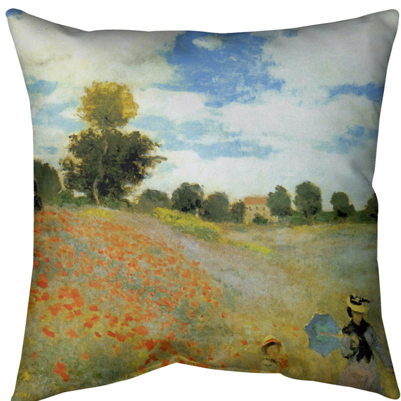 Oreiller en monets claude near field argenteuil, Duvet synthétique, Polyester filé