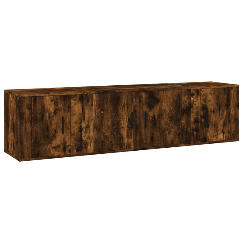 Luckey TV Stand for TVs, 40cm H x 160cm W x 34.5cm D, Smoked Oak Brown