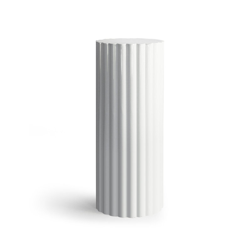 Colonne de présentation en métal blanc, Blanc