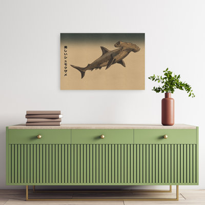 Magnifique requin-marteau, rétro, requin-poisson rétro, art mural