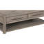 50 Inch Coffee Table, No Assembly Required, White Oak Finish