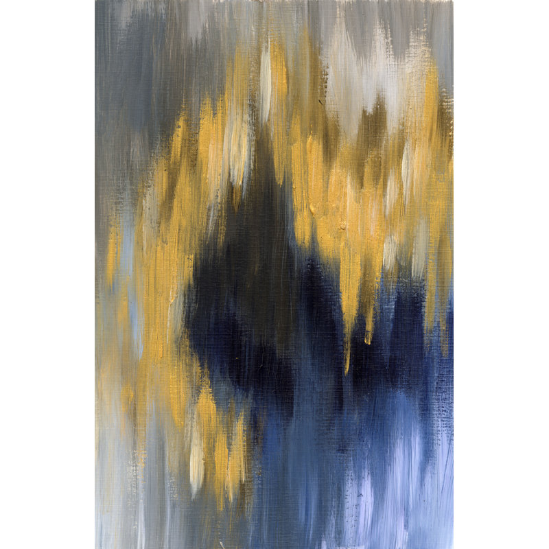 Gold Abstract II - Wrapped Canvas Painting, 46cm H x 30cm W x 3.8cm D