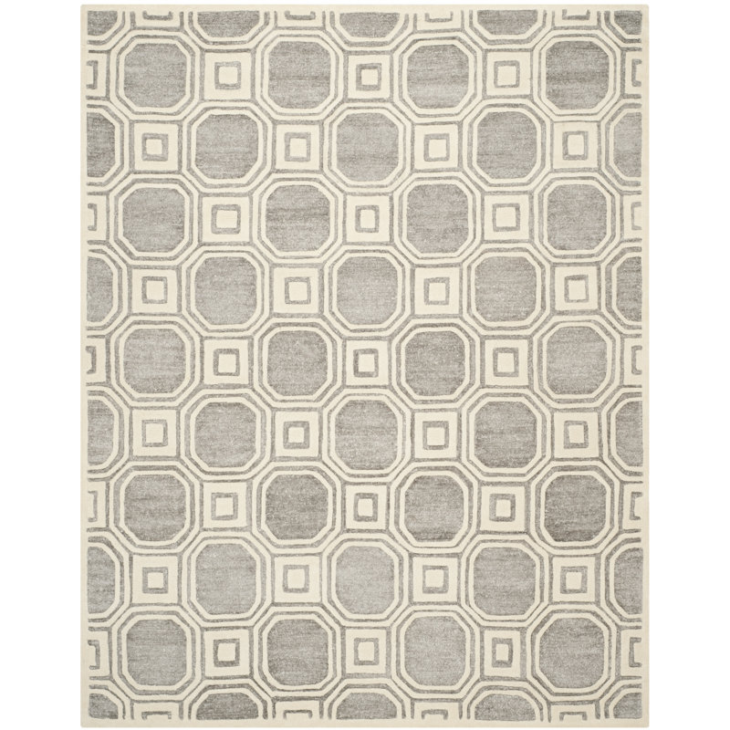 Trakia Hand Tufted Performance Geometric Rug, Rectangle 8'9" x 12'