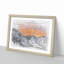 Snowy Mountain Under the Sun in Abstract - Picture Frame Graphic Art Print-55725722-55725725