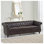 Canapé Chesterfield classique avec capitonnage à boutons profonds, garniture cloutée et accoudoirs roulés - Canapé 3 places en similicuir brun pour le salon