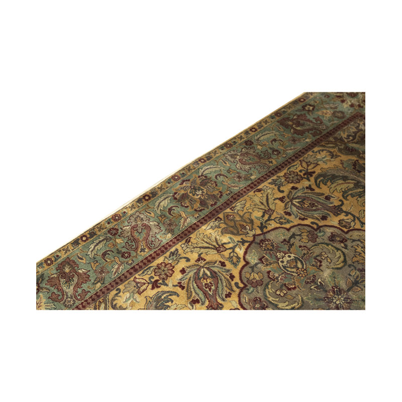 Wool Oriental Area Rug in Gold