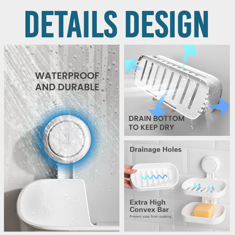 Rebrilliant Laleta Suction Shower Shelf & Reviews