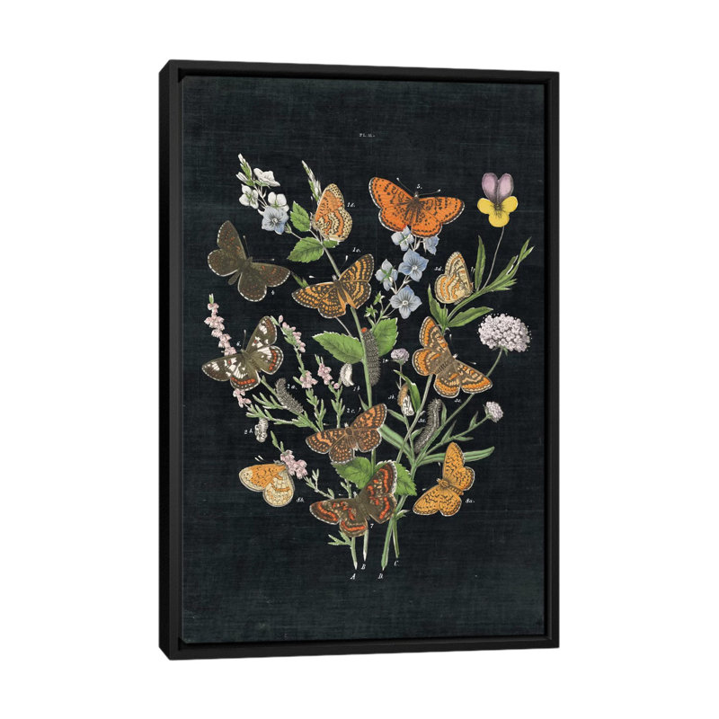 Bouquet de bouquet, impression sur toile tendue, H 26 po x l 18 po x P 1,5 po, Toile avec cadre noir, Pas de tapis