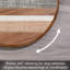 CounterArt Wide Stripe Round Acacia Wood Lazy Susan Turntable