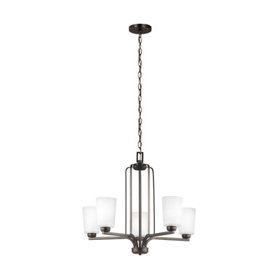 Lustre à cinq lumières Franport de Génération Éclairage 