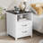 Yettie Nightstand With Charging Station End Table With 2 Drawers