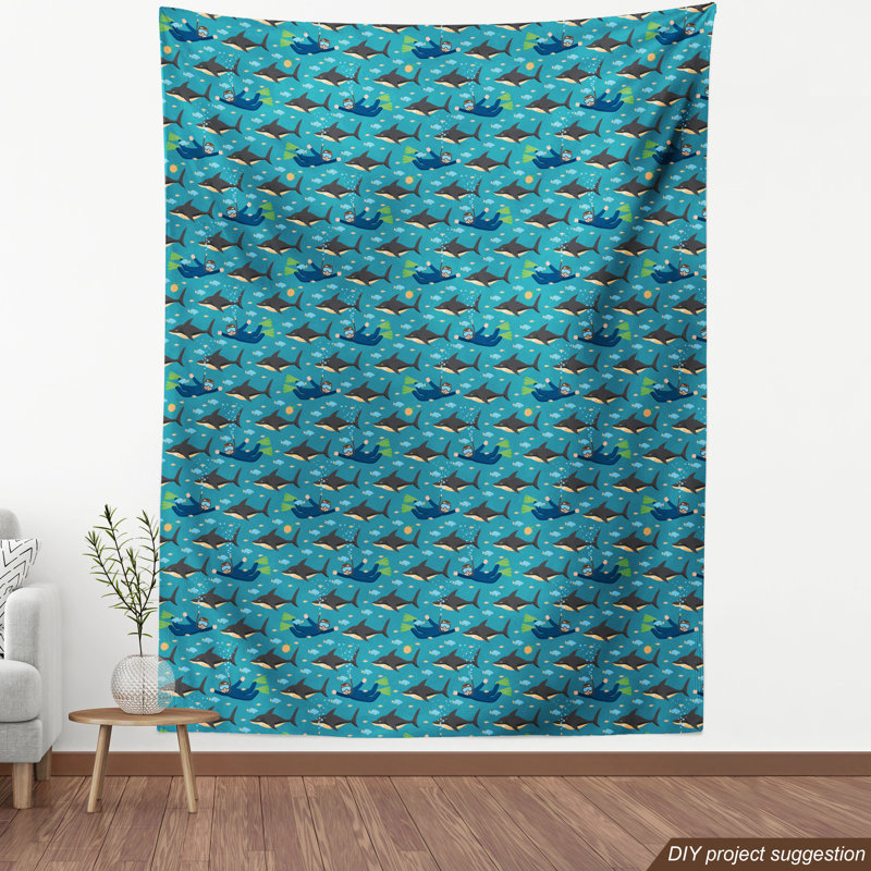 Tissu océan, l 58 po x L 72 po