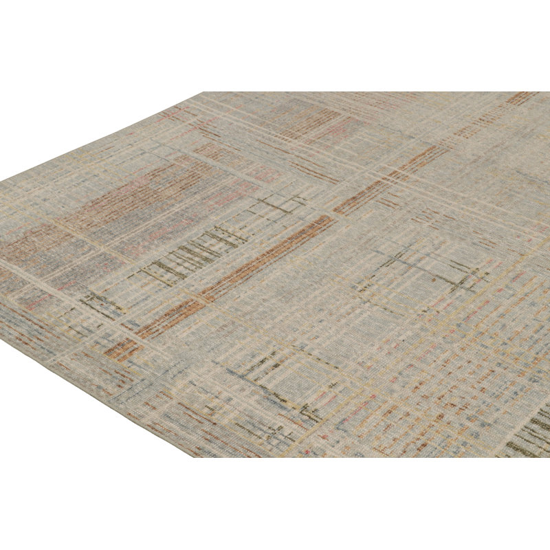Handmade Kilim Wool Geometric Area Rug, Rectangle 10' x 14'
