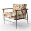 Chaise rembourrée Patchwork
