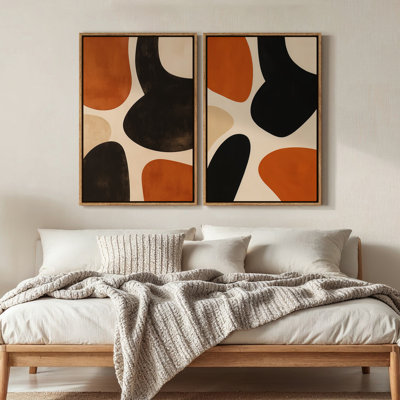 Art mural encadré, impressions murales abstraites rétro pour chambre à coucher