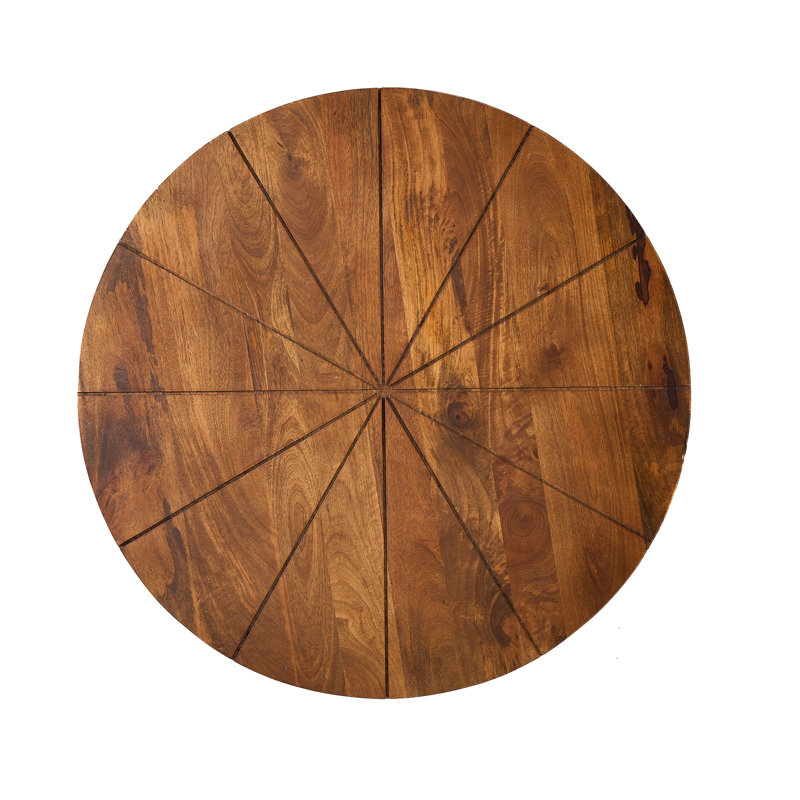 Meroy Round Mango Wood and Iron Coffee Table