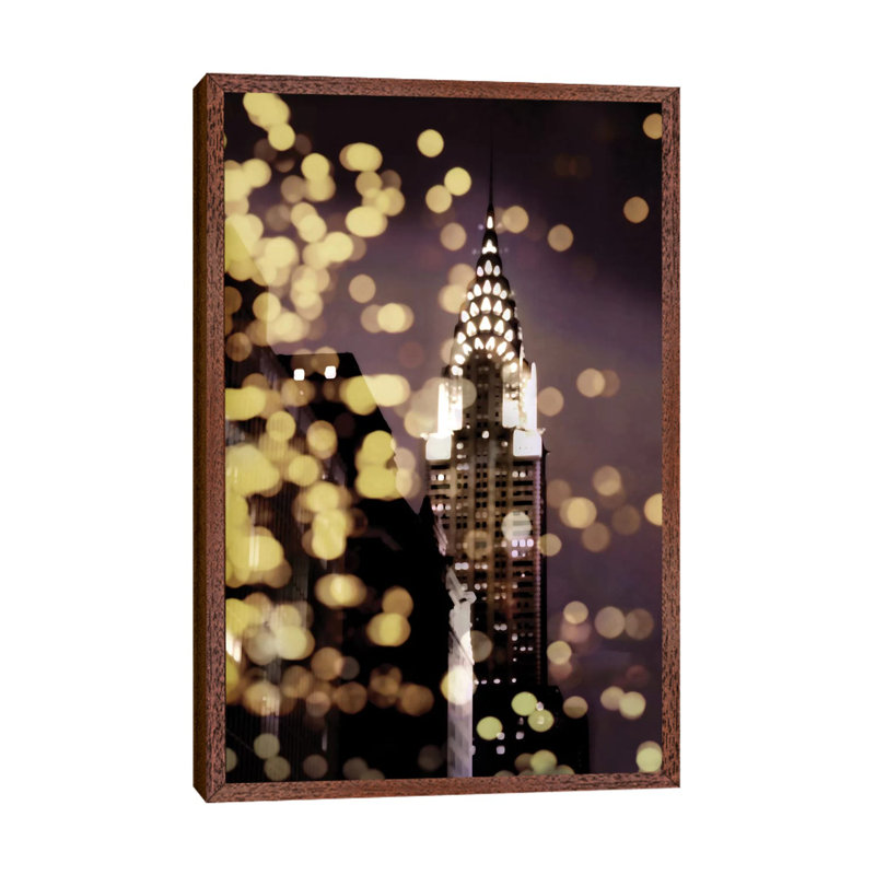 Icon-NYC 1 Piece Wall Art on Canvas, 101.6 cm H x 66.04 cm W, Classic Brown Wood Framed Canvas