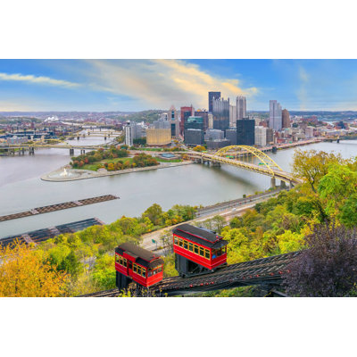 " Downtown Skyline Of Pittsburgh, Pennsylvania At Sunset " by F11Photo