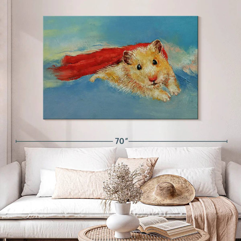 Crowle Hamster Superhero, 34" H x 51" W