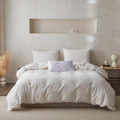 100% Waffle Weave Cotton Duvet Cover Set