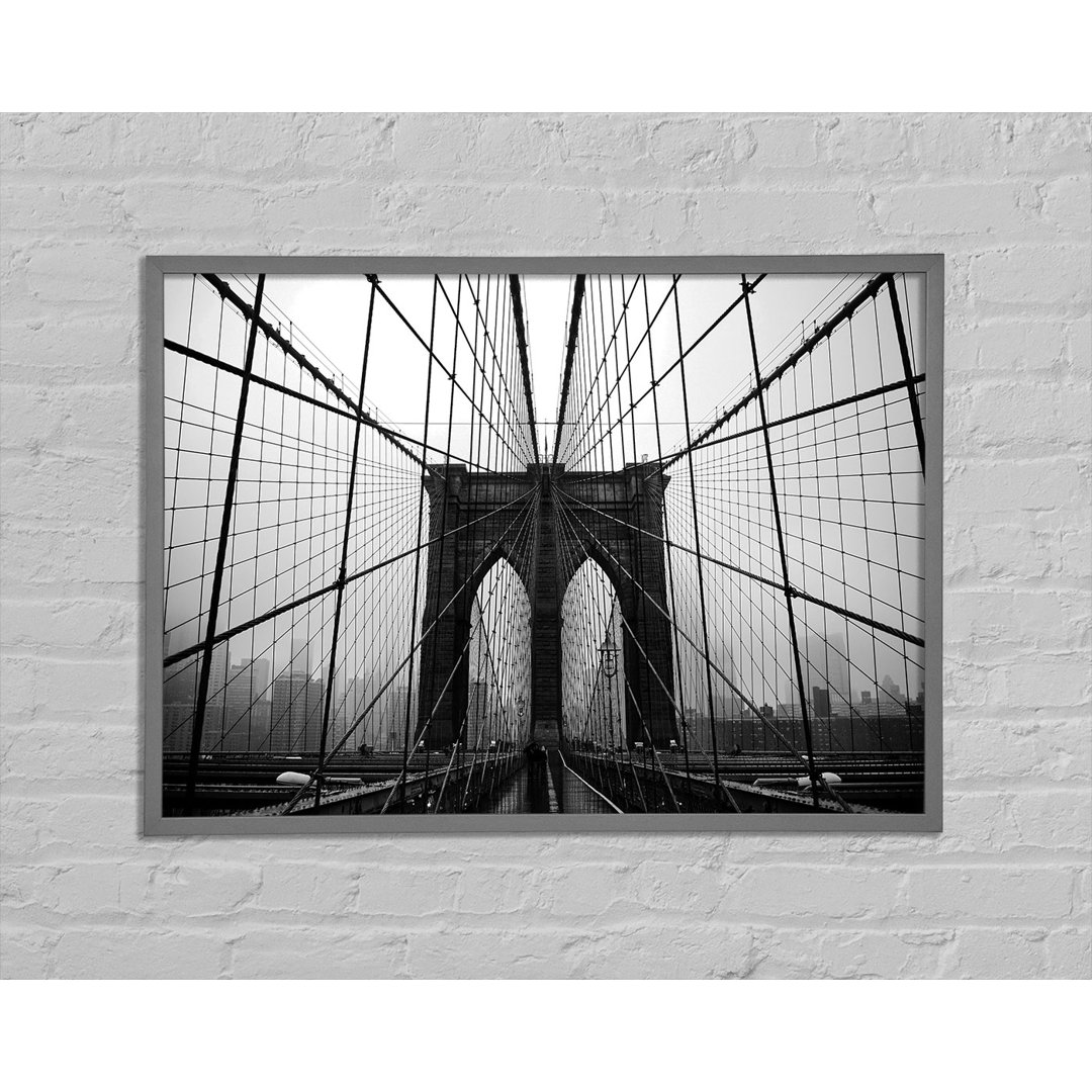 Brooklyn Bridge Perfektion - Einzelner Bilderrahmen Kunstdrucke