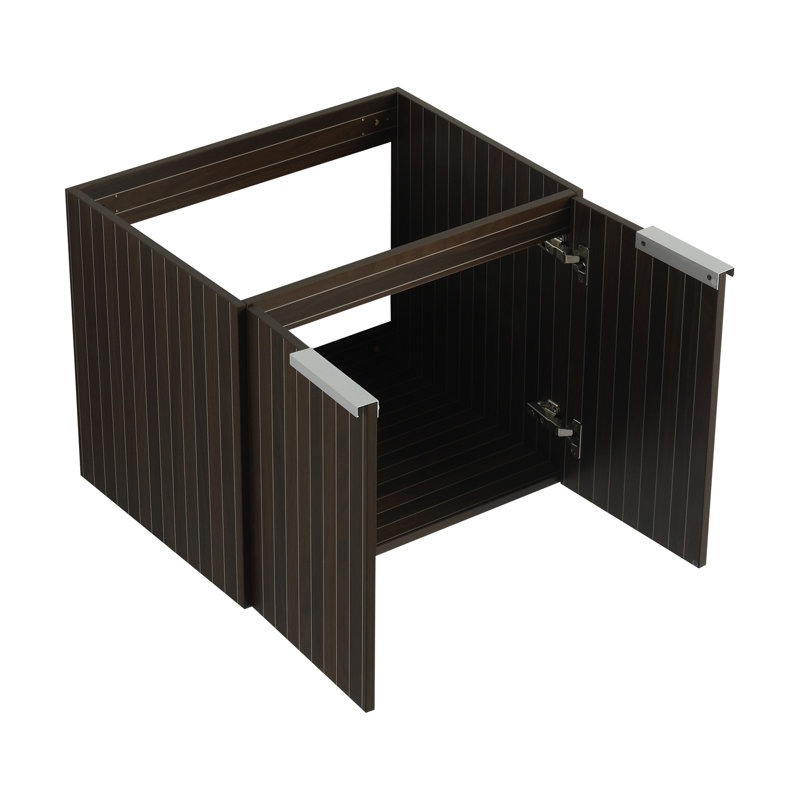 Meuble-lavabo mural 24 po avec lavabo en résine et grand rangement