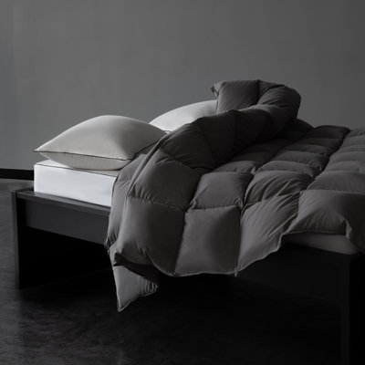 All-Season Feather and Down Fiber Duvet, Carbon Brushed Cover, Anti-Leakage