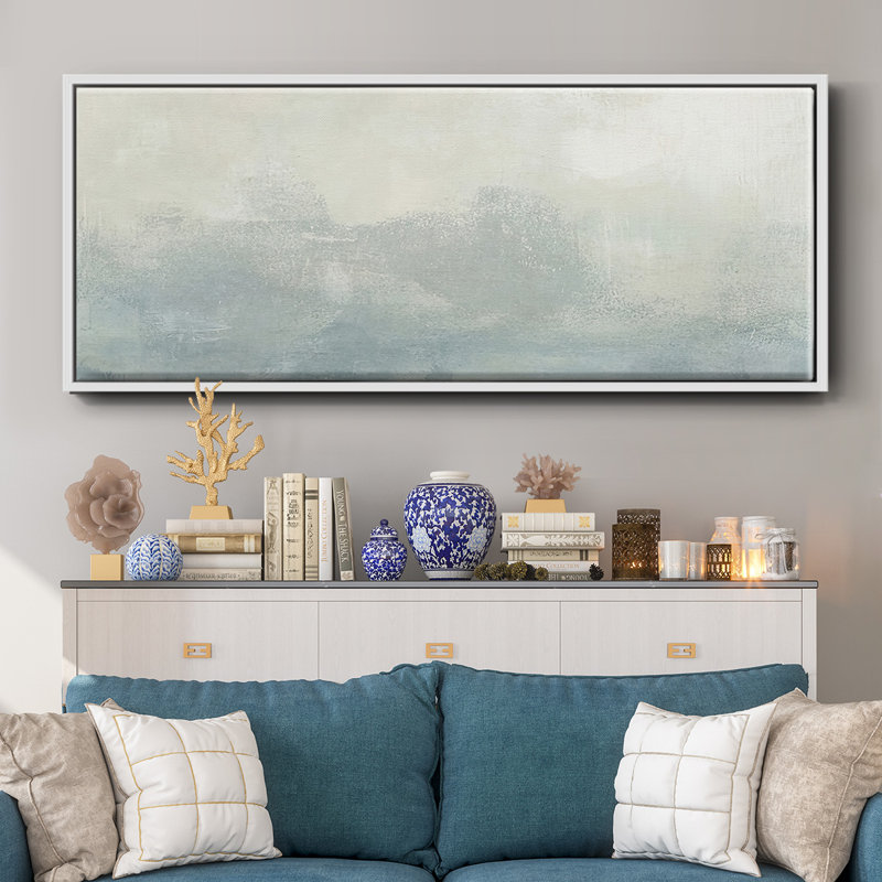 Tone Scape II- Framed Canvas, 12" H x 30" W