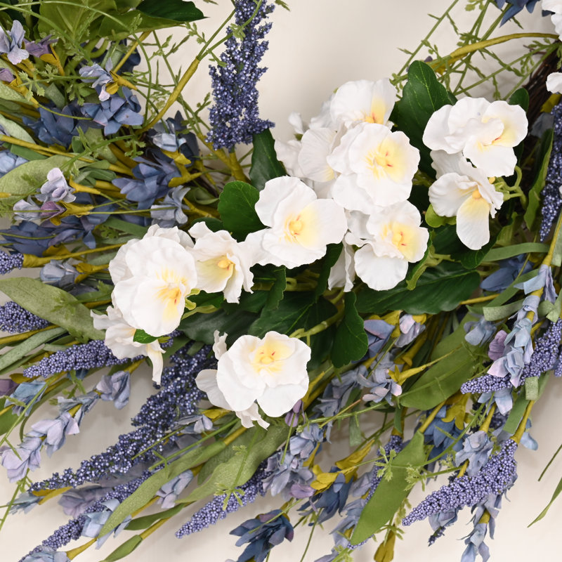 Couronne de porte 22 po, Blanc