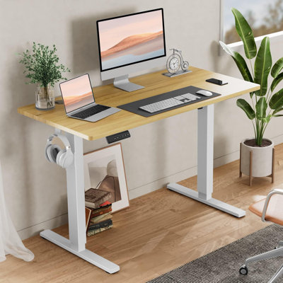 Lorica 39.37'' W Height Adjustable Rectangle Standing Desk -  Inbox Zero, A103CC7B86004ED49403853EED75A251