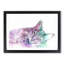 Colourful Abyssinian Cat in Abstract - Picture Frame Graphic Art Print-55686264-55686267