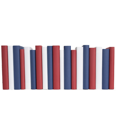 Decorative Books - Americana Paper Wrapped Books - Red and Blue Books By The Foot