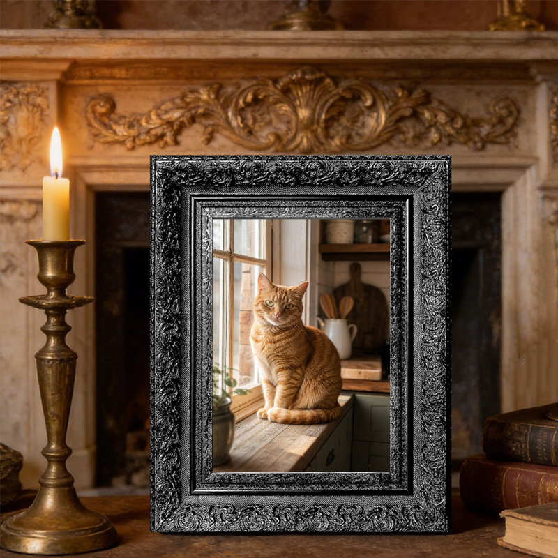 Cadre photo sophistiqué noir 1PC 5 po x 7 po avec décoration murale galerie, Black, 1, 5" W x 7" H