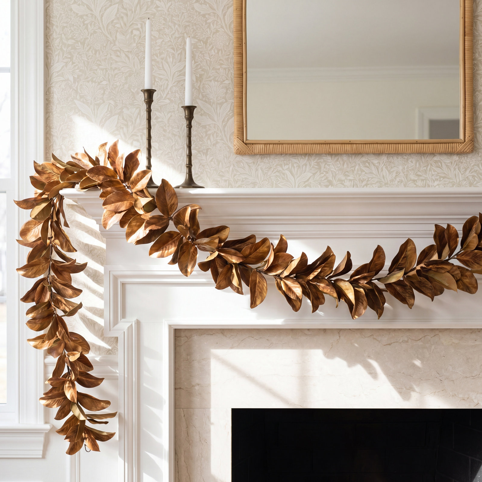 60" Pre-Lit Magnolia Christmas Garland