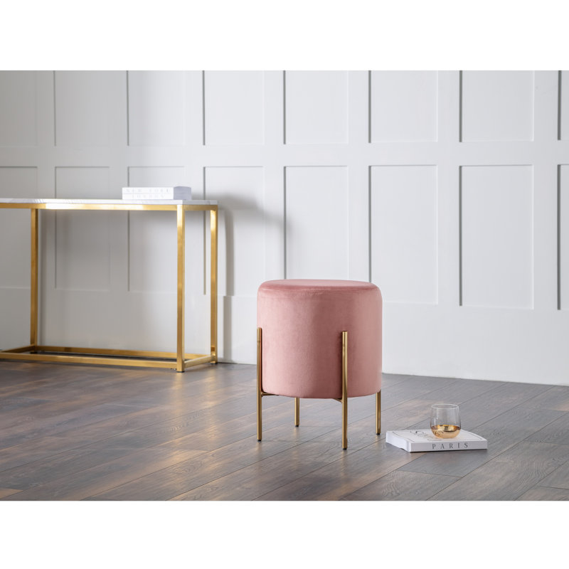 Accringt Stainless Steel Accent Stool, Pink