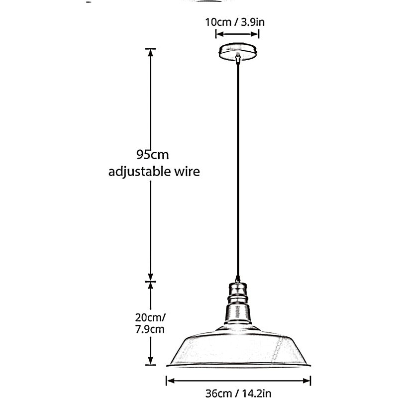 1 - Light Single Pendant, Grey