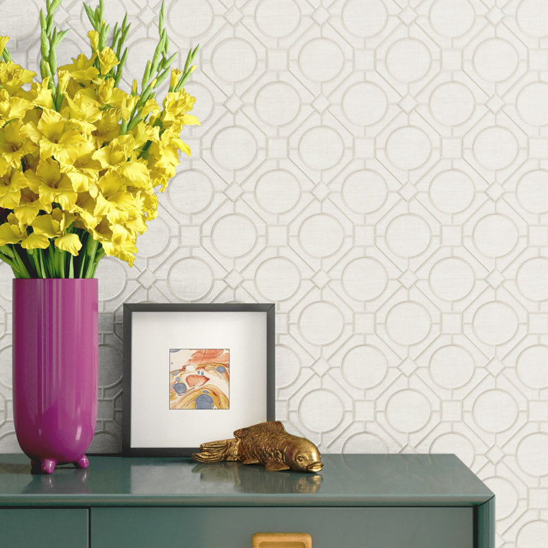 Caribou Geometric Roll, Pearl/Off-White