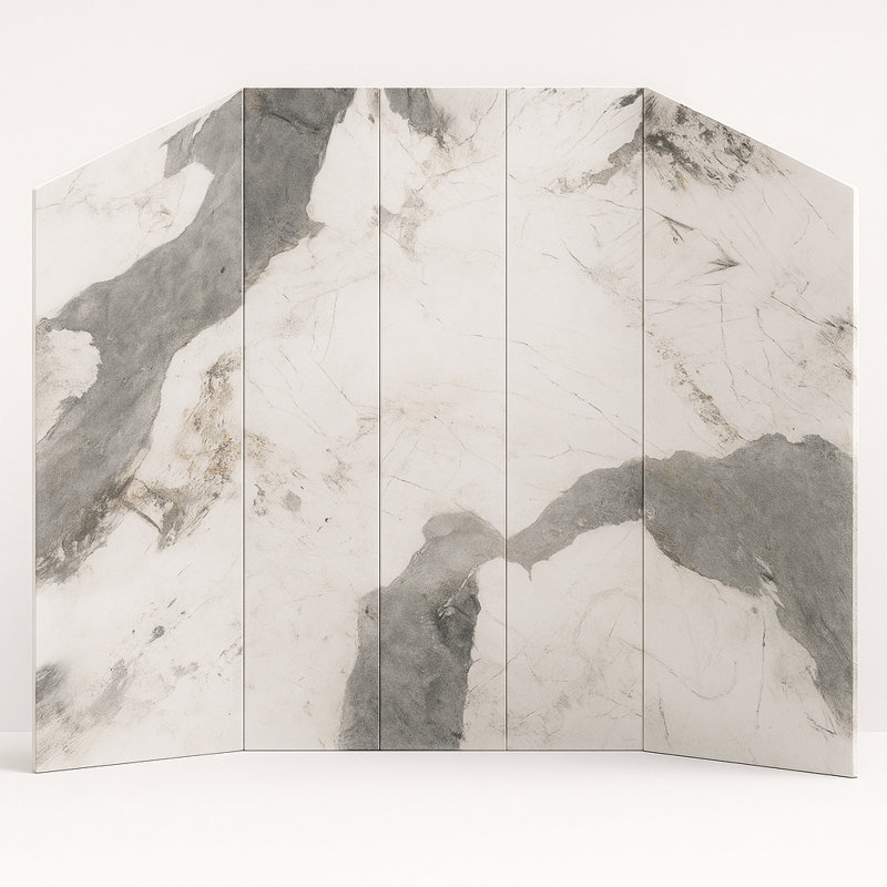60"W x 32"D x 84"H - Medici Polished Shower Wall System (5-Piece)