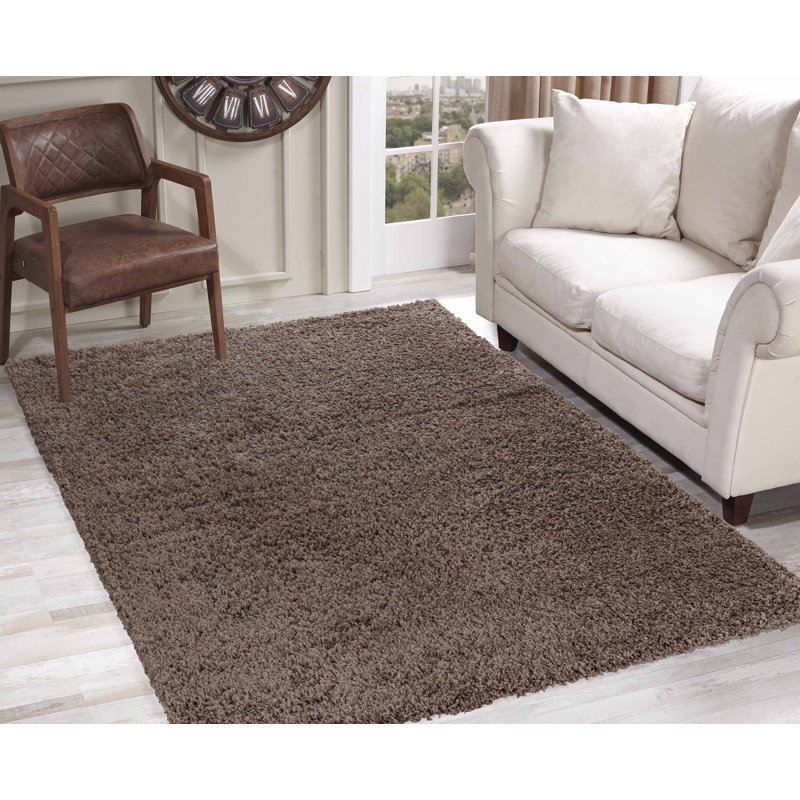 Esterly Shaggy Brown Rug, Rectangle 120 x 170cm