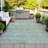 Machine Washable Indoor/Outdoor Xhevrie Teal Rug-112168661