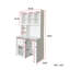 Bureau d'ordinateur avec porte vitrée pour bureau à domicile ou bureau d'étude, bibliothèque et huche, bureau d'ordinateur avec bureau rotatif à 90 degrés, grand espace de travail-749730233