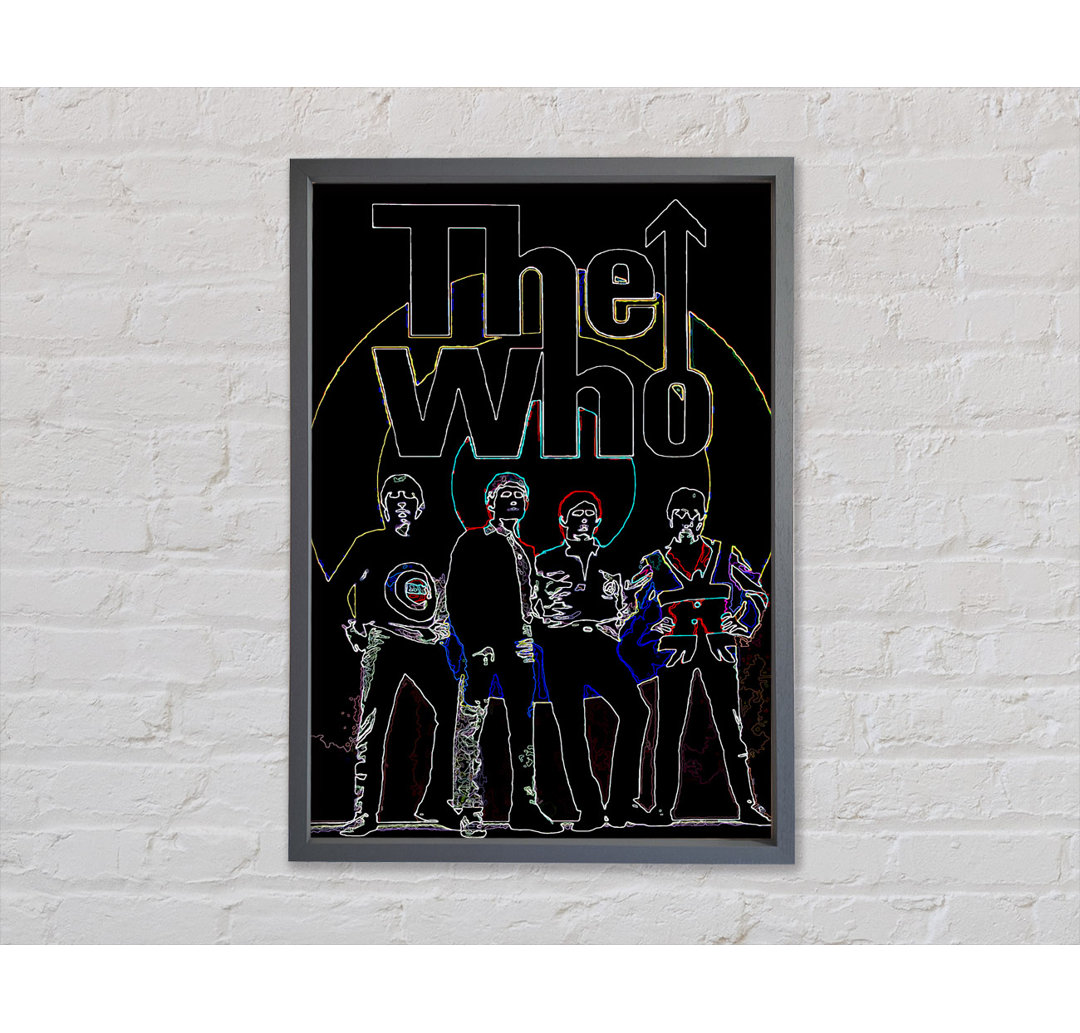 The Who Black - Einzelner Bilderrahmen Kunstdrucke auf Leinwand