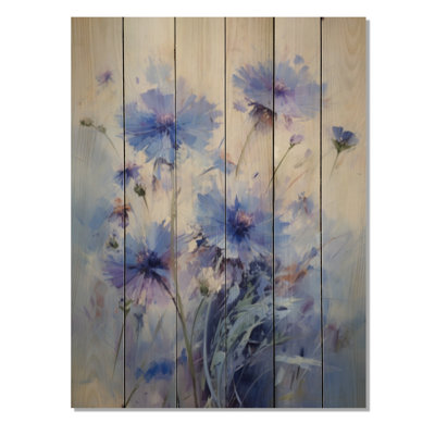 Impression romantique V sur bois de bleuet mauve