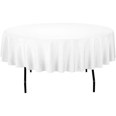 Ambee Round No Pattern Polyester Tablecloth
