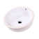 LACAVA Twin Set 19.75'' White Porcelain Circular Bathroom Sink with Overflow