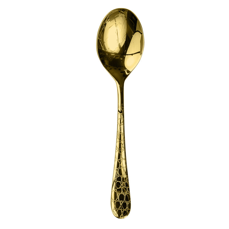 Coccodrillo Stainless Steel Coffee Spoon, Oro
