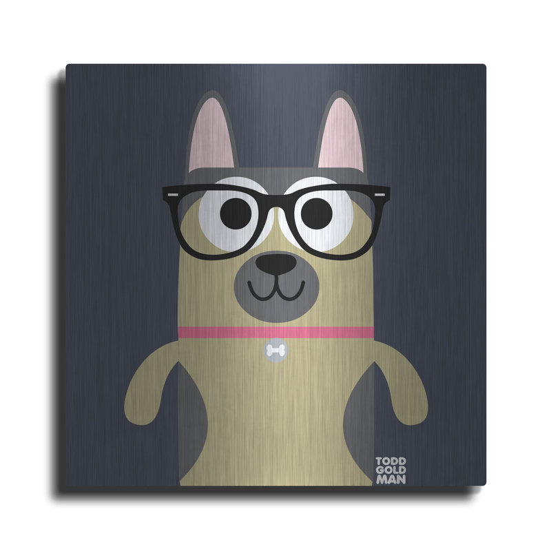 " Bow Wow German Shepherd " by Todd Art, 36" H x 36" W
